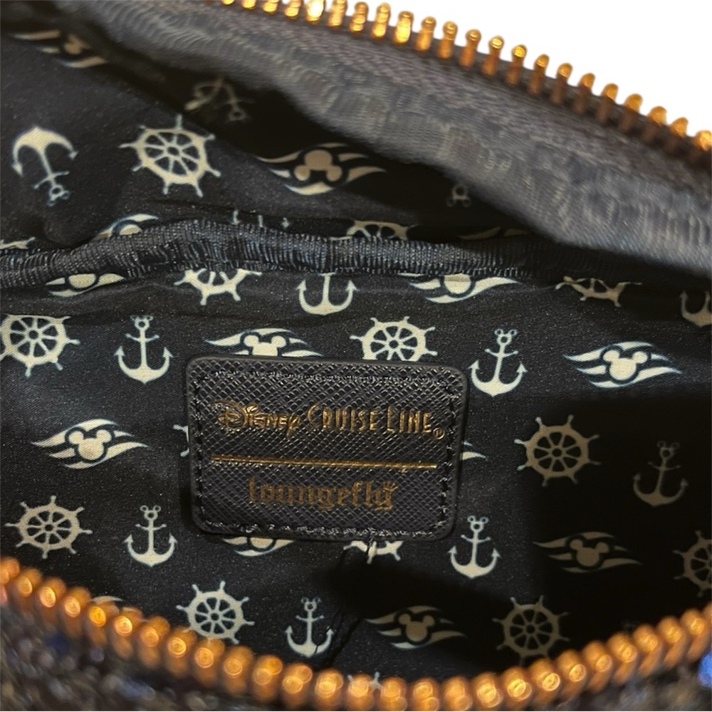NWT Loungefly • Disney Cruise Line Navy Sequin Belt Bag/Fanny Pack - Picture 8 of 8